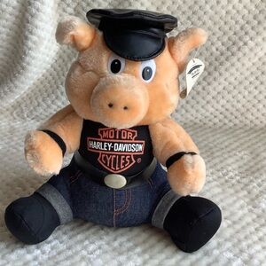 Official Harley Davidson Plush Motorcycle Hog Stuffed Animal Toy Biker Pig w Tag